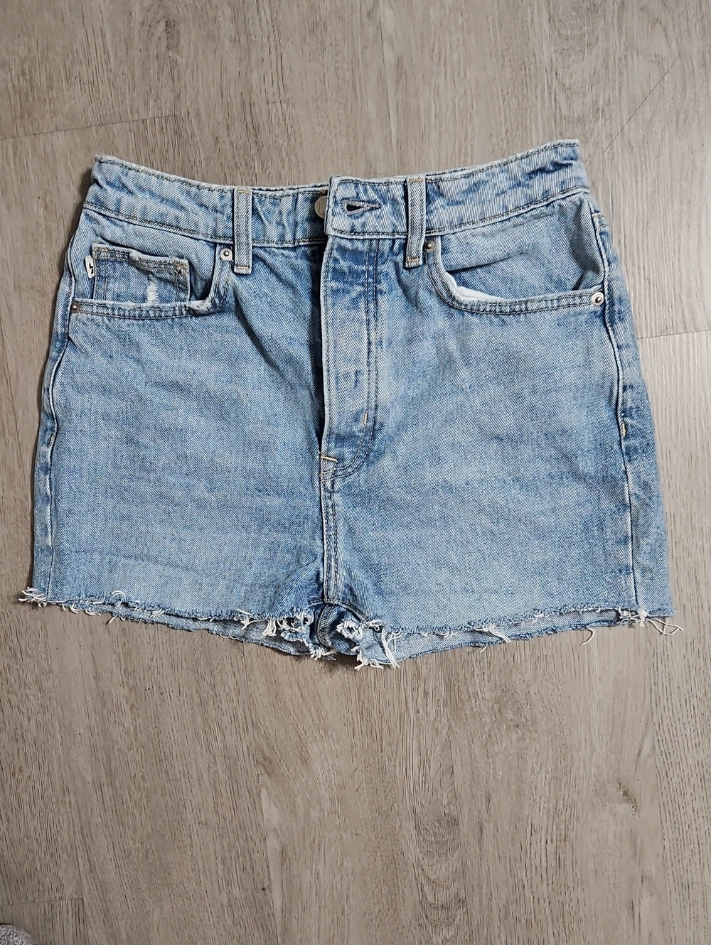 Lovers + Friends Light Blue Distressed Denim Shorts